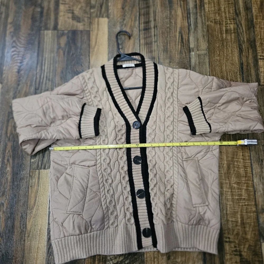 Sunday‎ Up Women's Oversized Quilted Cardigan Sweater. Size M/L